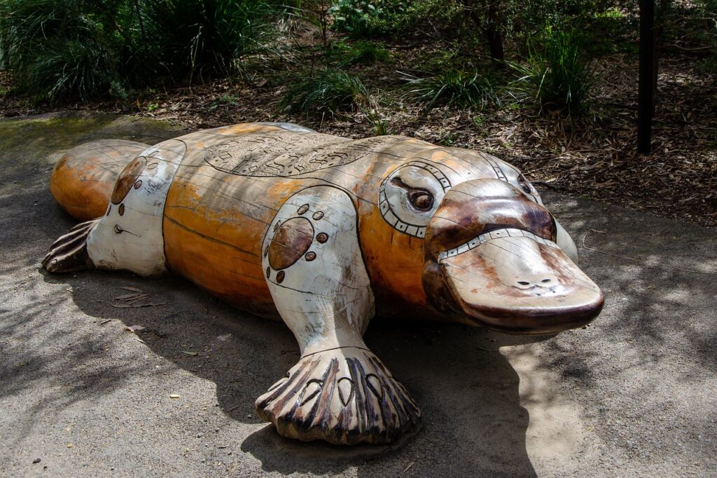 Platypus made of wood